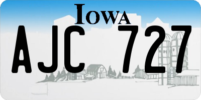 IA license plate AJC727