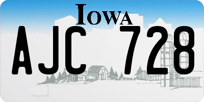 IA license plate AJC728