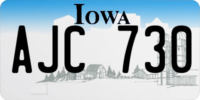 IA license plate AJC730