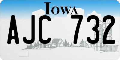 IA license plate AJC732