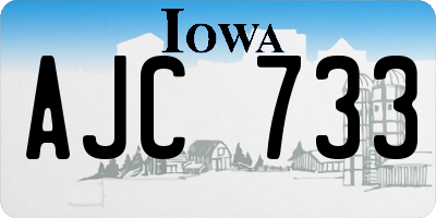 IA license plate AJC733