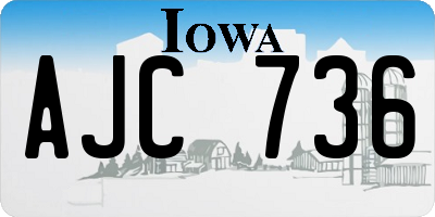 IA license plate AJC736