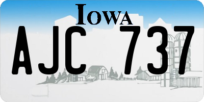 IA license plate AJC737