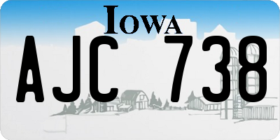 IA license plate AJC738