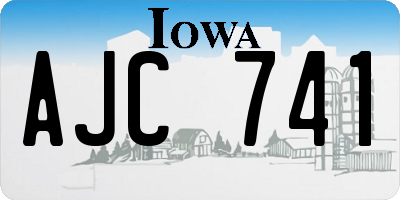 IA license plate AJC741
