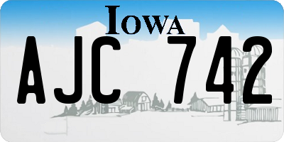 IA license plate AJC742