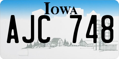 IA license plate AJC748