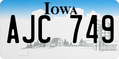 IA license plate AJC749