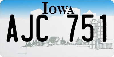 IA license plate AJC751