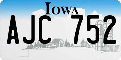 IA license plate AJC752
