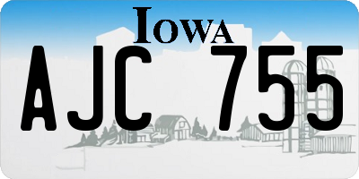 IA license plate AJC755