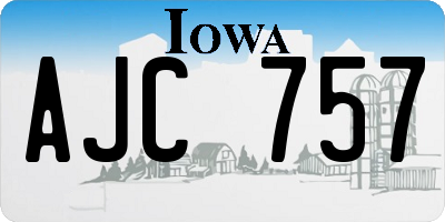 IA license plate AJC757