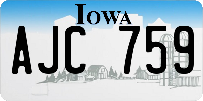 IA license plate AJC759
