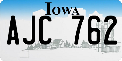 IA license plate AJC762
