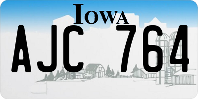 IA license plate AJC764