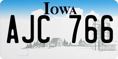 IA license plate AJC766