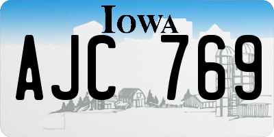 IA license plate AJC769