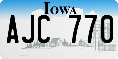 IA license plate AJC770