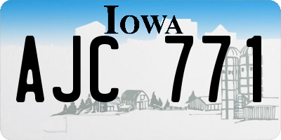 IA license plate AJC771