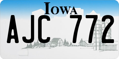 IA license plate AJC772