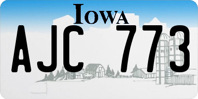 IA license plate AJC773