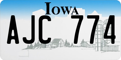 IA license plate AJC774