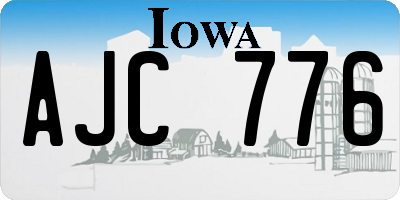 IA license plate AJC776