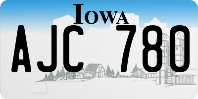IA license plate AJC780