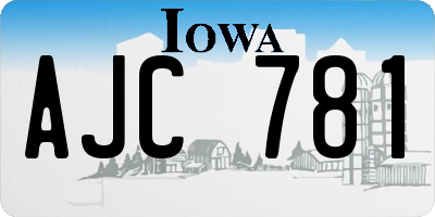 IA license plate AJC781