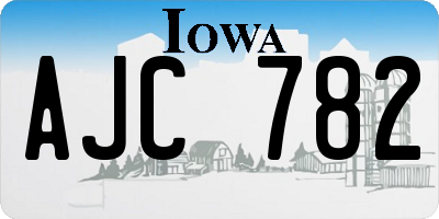 IA license plate AJC782
