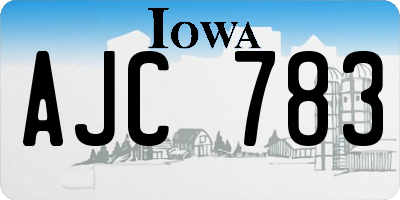 IA license plate AJC783