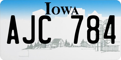 IA license plate AJC784