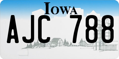 IA license plate AJC788