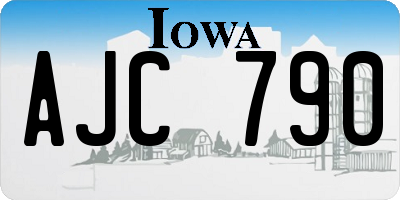 IA license plate AJC790