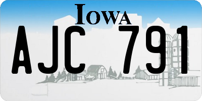 IA license plate AJC791