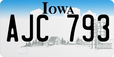 IA license plate AJC793