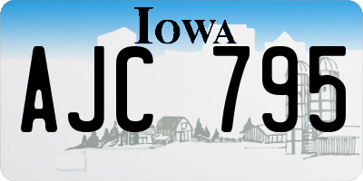 IA license plate AJC795