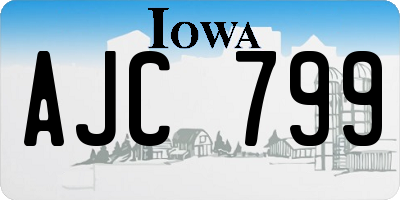 IA license plate AJC799