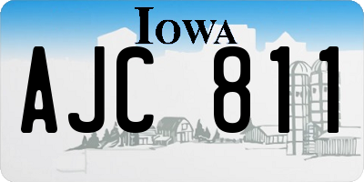 IA license plate AJC811