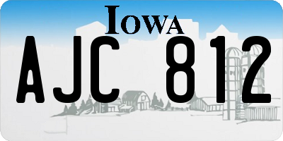 IA license plate AJC812