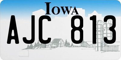 IA license plate AJC813