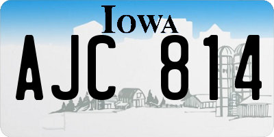 IA license plate AJC814