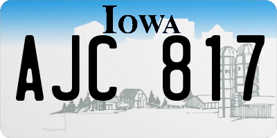 IA license plate AJC817