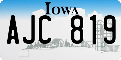 IA license plate AJC819