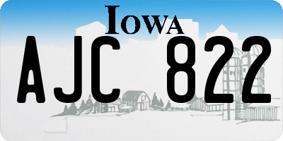 IA license plate AJC822