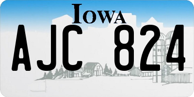 IA license plate AJC824
