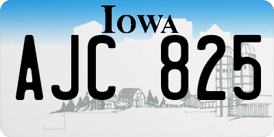 IA license plate AJC825