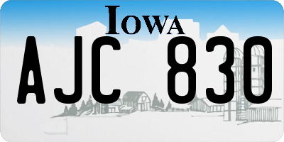 IA license plate AJC830