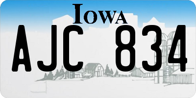 IA license plate AJC834