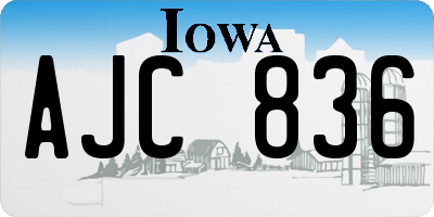 IA license plate AJC836